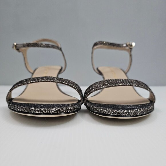 NEW Stuart Weitzman Minimalist 50 Sandal Womens 11 Metallic Pyrite Sparkle Heels - Picture 6 of 14